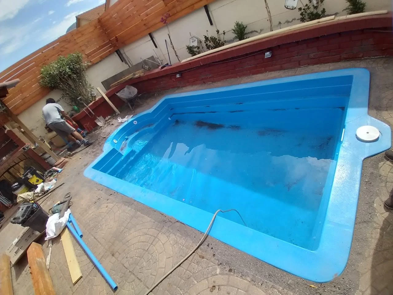Vaso instalado, antes del llenado