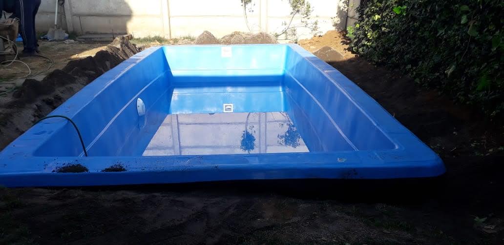 Instalación del vaso de fibra de vidrio
